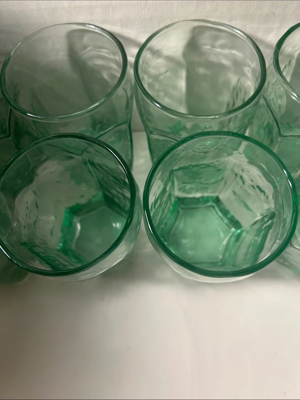 Set of 8 Green Libby Chivalry Juice Glasex